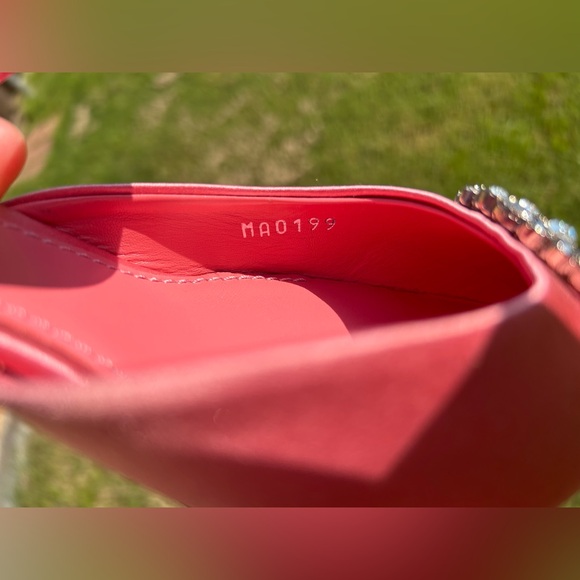 LV Madeleine Pointed Toe Heeled Sandal Satin with Crystals - Picture 15 of 16